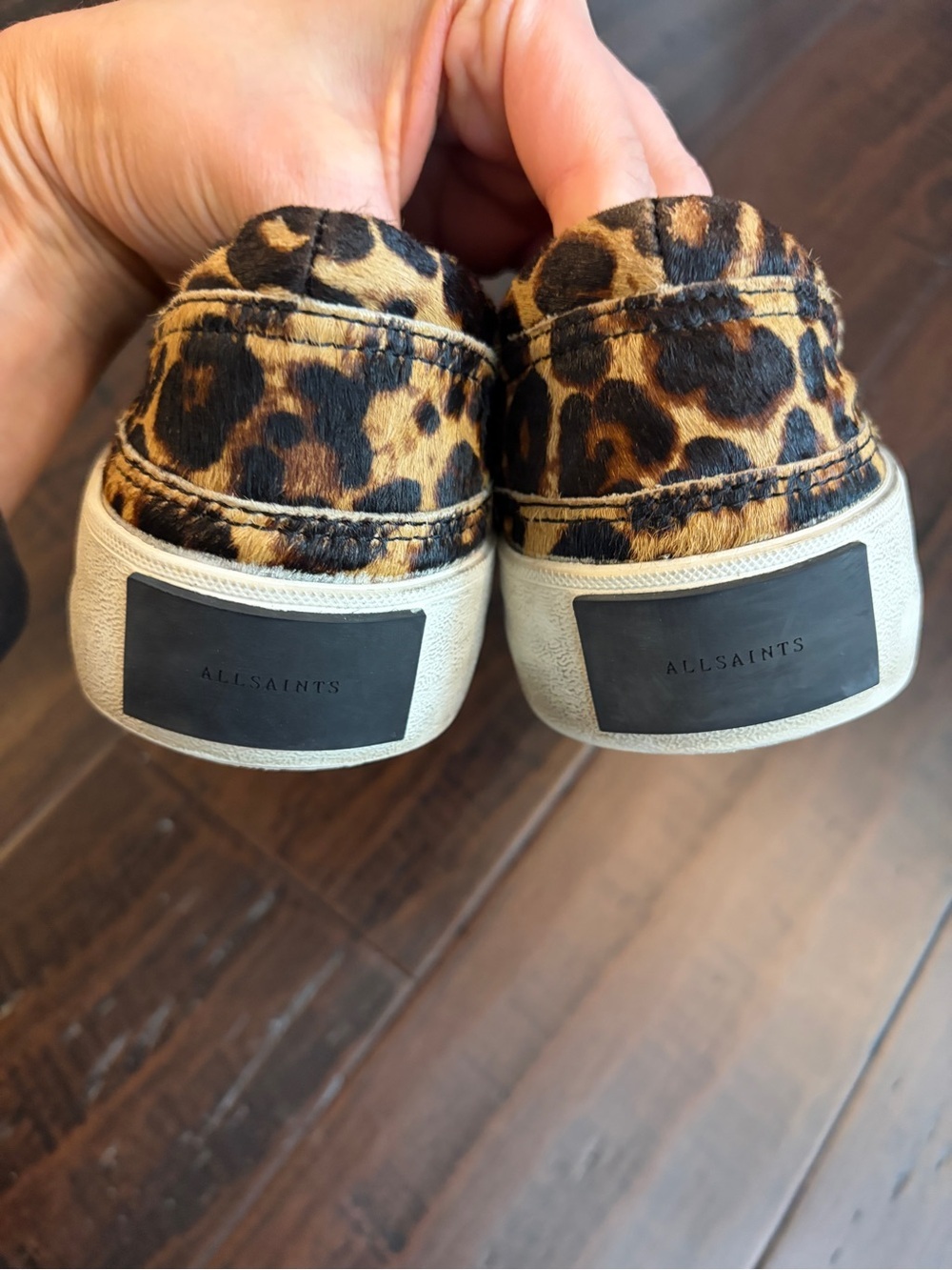 All Saints Leopard-Print Classic Platform Sneaker casual cool girl elevated 90’s - Picture 3 of 9